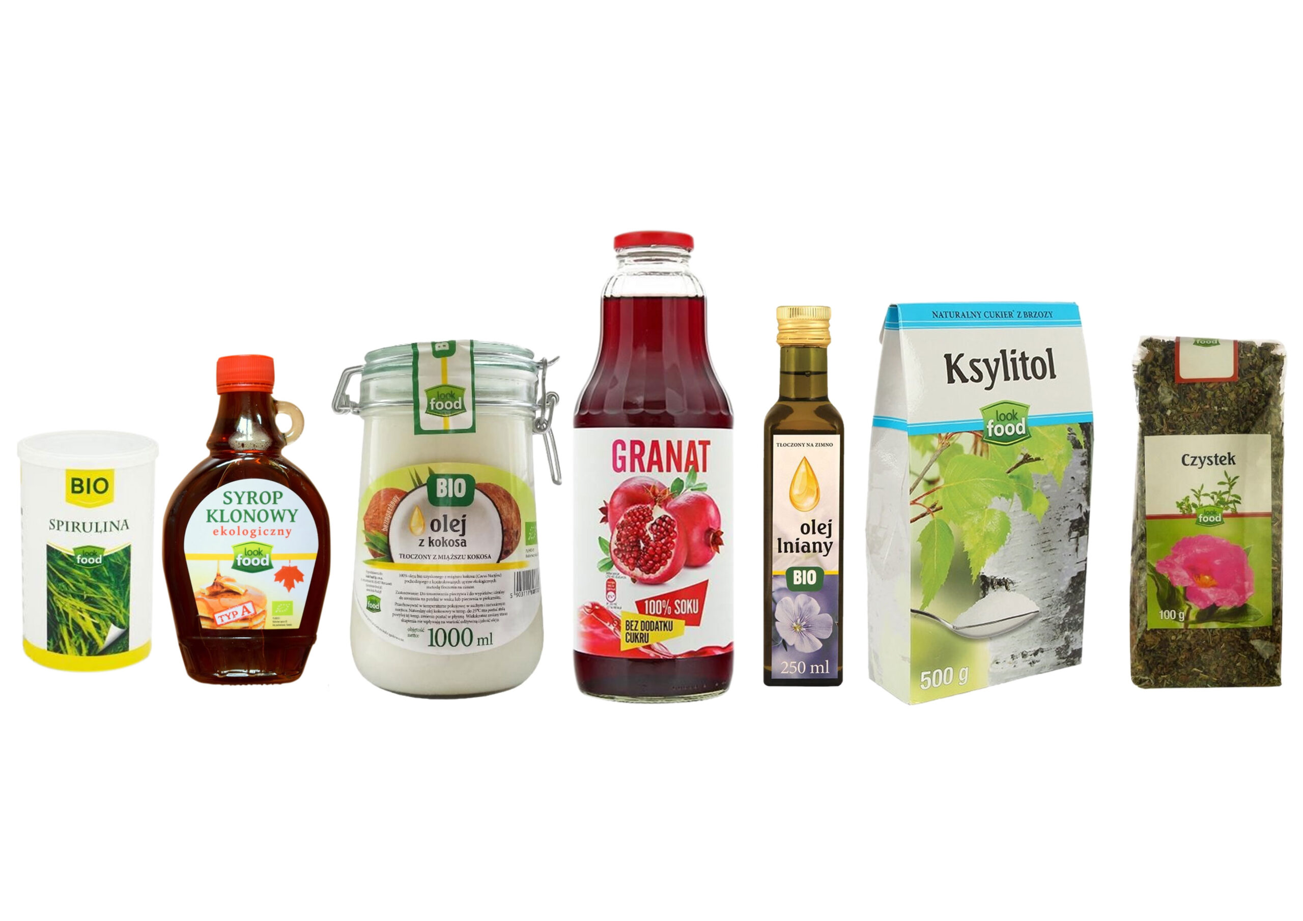 Stara wersja opakowań Look Food przed rebrandingiem, porównanie przed i po